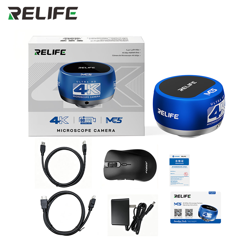 Chargez l'image dans la visionneuse de la galerie, [MC5] RELIFE MC5 4K 60FPS Microscope Camera Sony IMX678 CMOS HDMI USB 3.0 PCB Inspection Camera for Phone Repair
