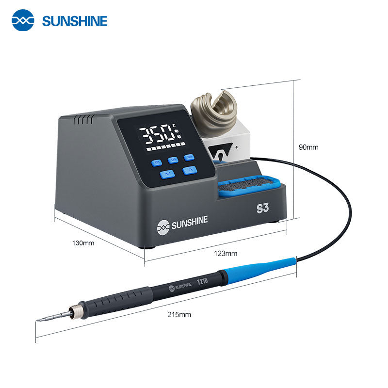 Load image into Gallery viewer, Sunshine S3 60W 3-Customizable Channels C210 Intelligent Digital Display Soldering Station

