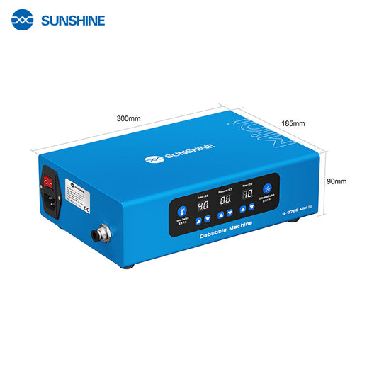 [S-978C] SUNSHINE S-978C Mini V2.0 7-inch Digital Pressure-Adjustable Mini Defoamer for Curved Screen / Flat Screen