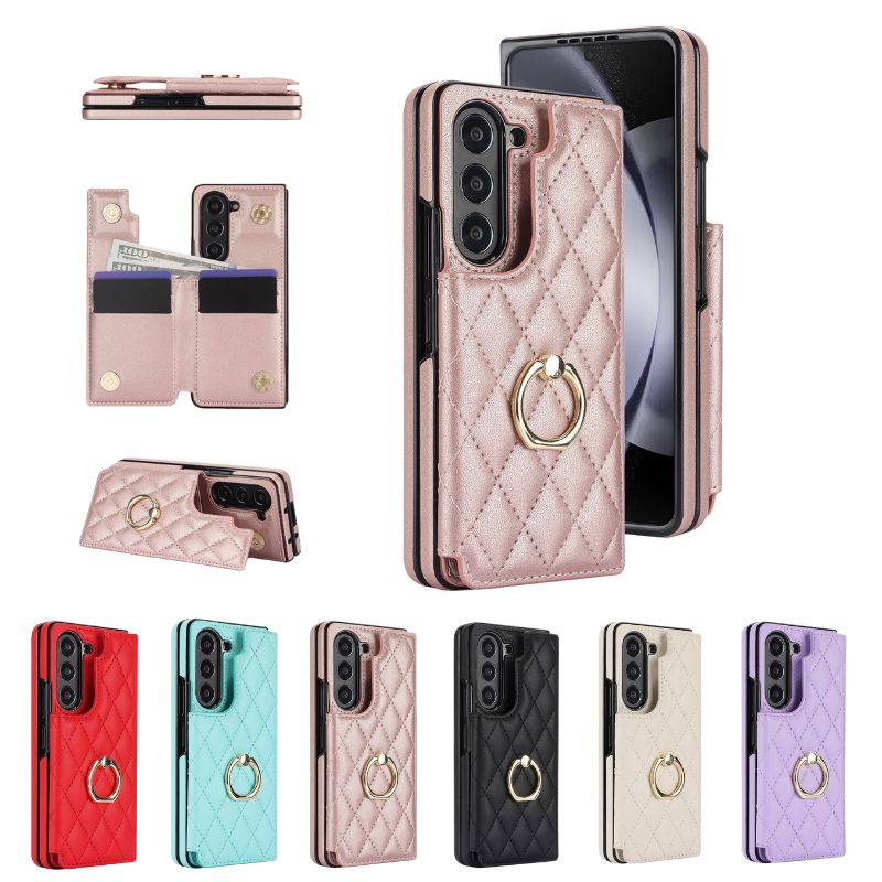 Load image into Gallery viewer, [With Card Slot] Samsung Galaxy Z Fold 6 (SM-F956) - Diamond Pattern Folding Ring Wallet Series Case - Polar Tech Australia
