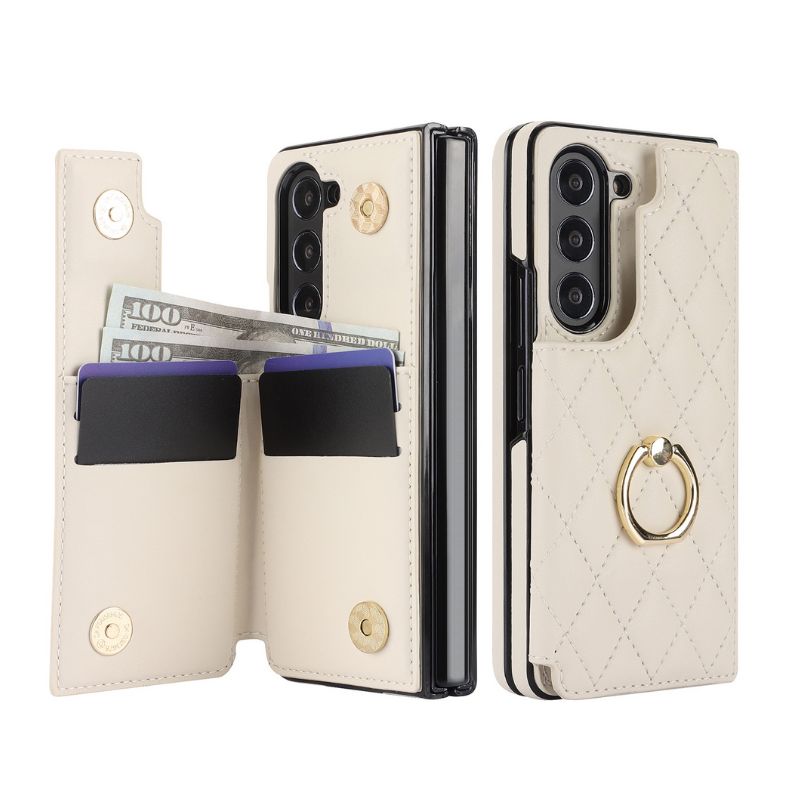 Load image into Gallery viewer, [With Card Slot] Samsung Galaxy Z Fold 6 (SM-F956) - Diamond Pattern Folding Ring Wallet Series Case - Polar Tech Australia
