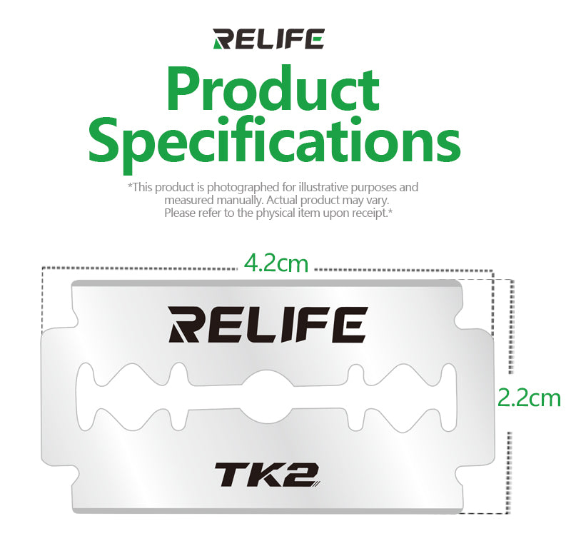 Cargue la imagen en el visor de la galería, RELIFE TK2 Stainless Steel Double-Sided Blade/200 pieces
