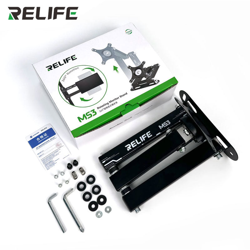 Load image into Gallery viewer, [MS3] RELIFE 360° Rotating Monitor Arm - Flexible, Space-Saving Mount for 14&quot;–27&quot; Monitors
