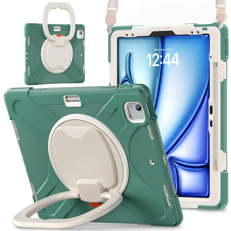 Cargue la imagen en el visor de la galería, Lenovo Tab M11 11.0&quot; 2024 (TB-330XU/330FU) - Multifunctional Shockproof Heavy Duty Series Case With Shoulder Strap
