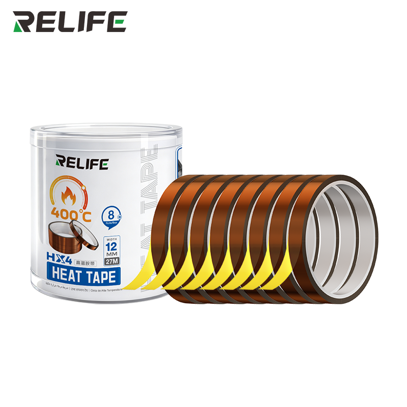 Chargez l'image dans la visionneuse de la galerie, [HX4] Relife High Temperature Kapton Tape with Multiple Sizes for Electronics Repair
