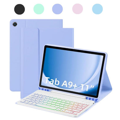 [Detachable Keyboard][With RGB Backlit][Square Keycaps] Samsung Galaxy Tab A9 Plus 11