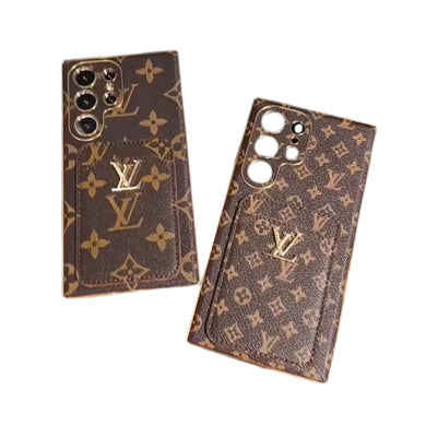 [With Card Slot] Samsung Galaxy S24/Plus/Ultra - Electroplated Frame Large Flower Silicone  Fashion-Forward Series Case - Polar Tech Australia