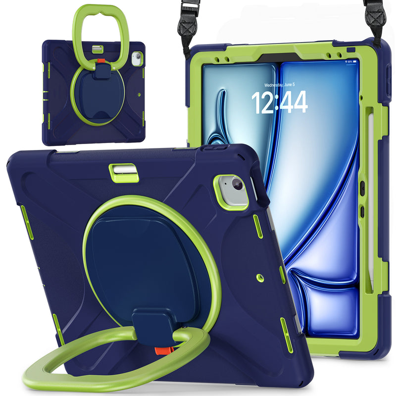 Cargue la imagen en el visor de la galería, Lenovo Tab M11 11.0&quot; 2024 (TB-330XU/330FU) - Multifunctional Shockproof Heavy Duty Series Case With Shoulder Strap
