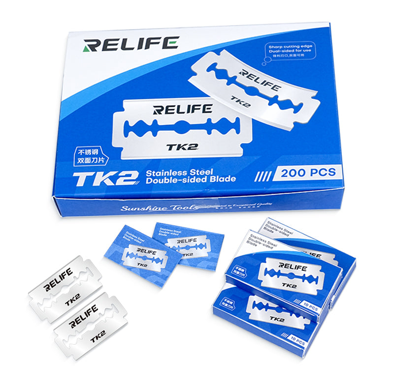 Cargue la imagen en el visor de la galería, RELIFE TK2 Stainless Steel Double-Sided Blade/200 pieces
