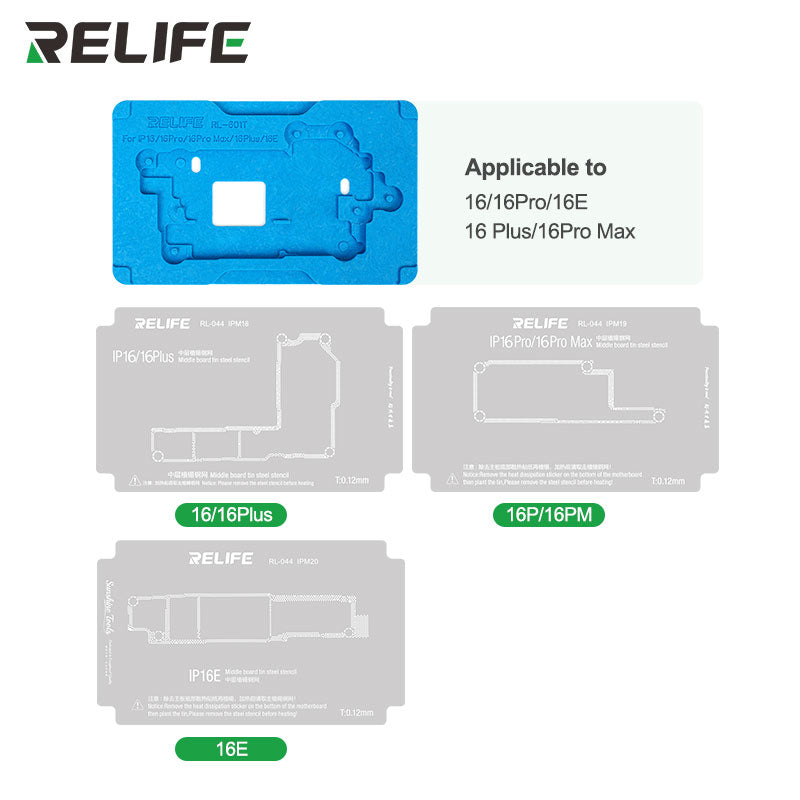 Cargue la imagen en el visor de la galería, [RL-601T] RELIFE iPhone 16 Series Mid-Tier Motherboard Repair Fixture Set
