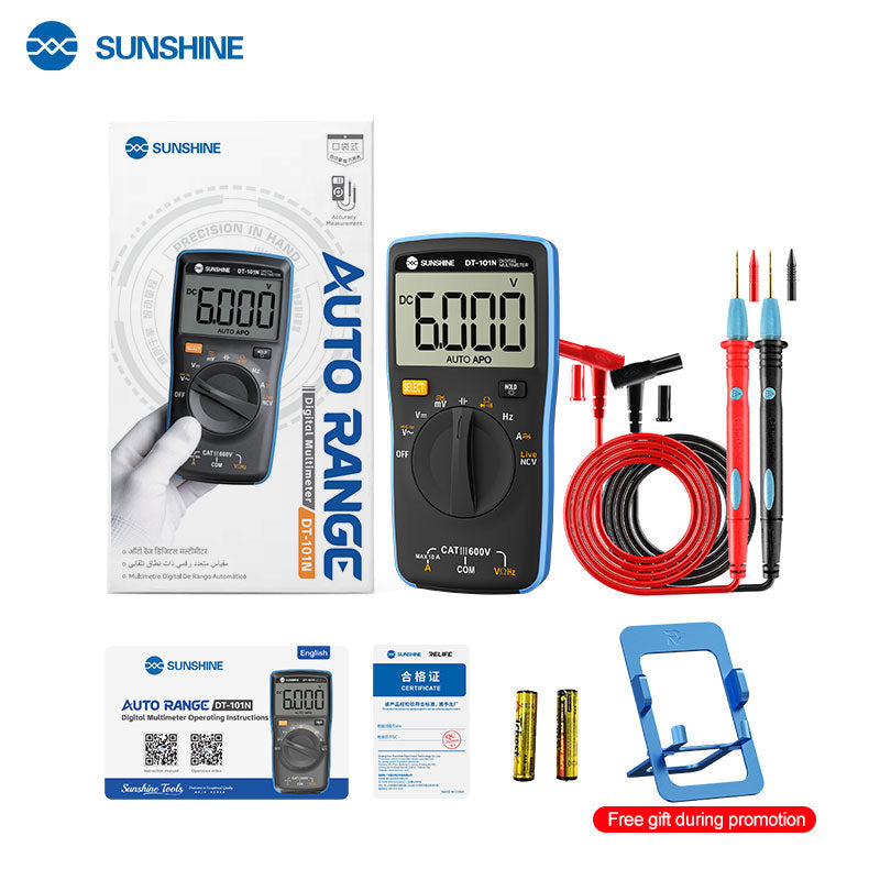 Cargue la imagen en el visor de la galería, [DT-101N] SUNSHINE Pocket-Style Auto-Range Smart Precision Multimeter
