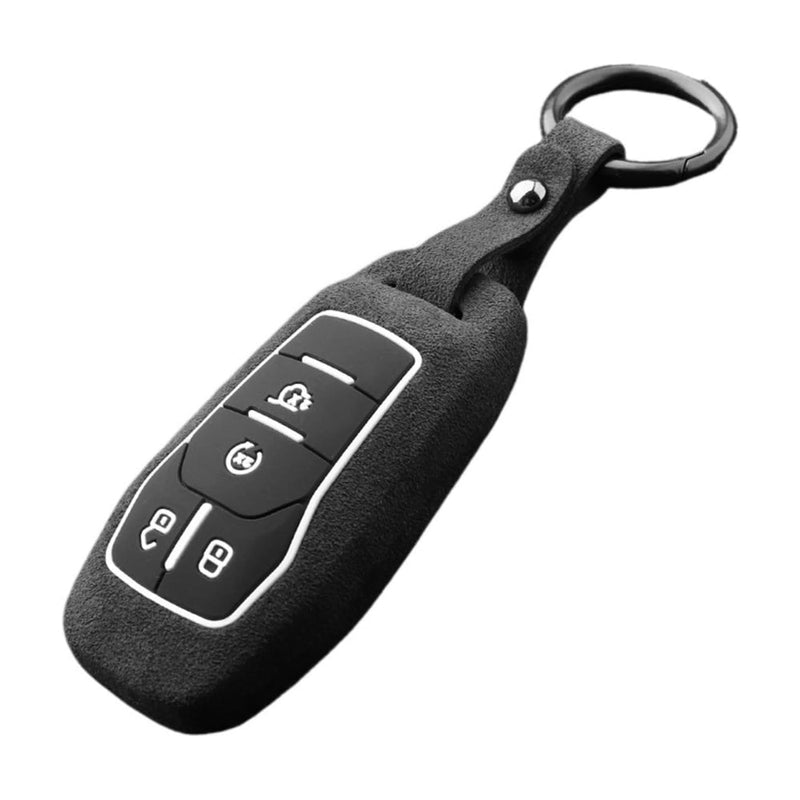 Chargez l&#39;image dans la visionneuse de la galerie, Ford High-Quality Suede Car Key Fob Protective Case Cover For Fusion, Mondeo, Mustang, Explorer, Edge, EcoSport
