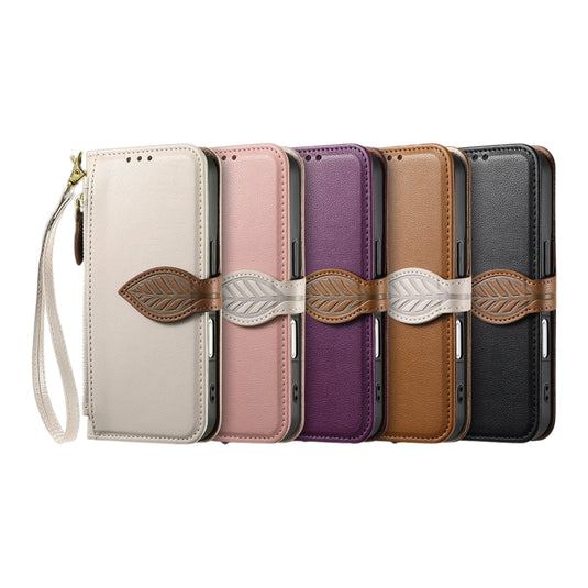 Apple iPhone 16e/17e - Leaf Design Flip Case with Magnetic Closure - Polar Tech Australia