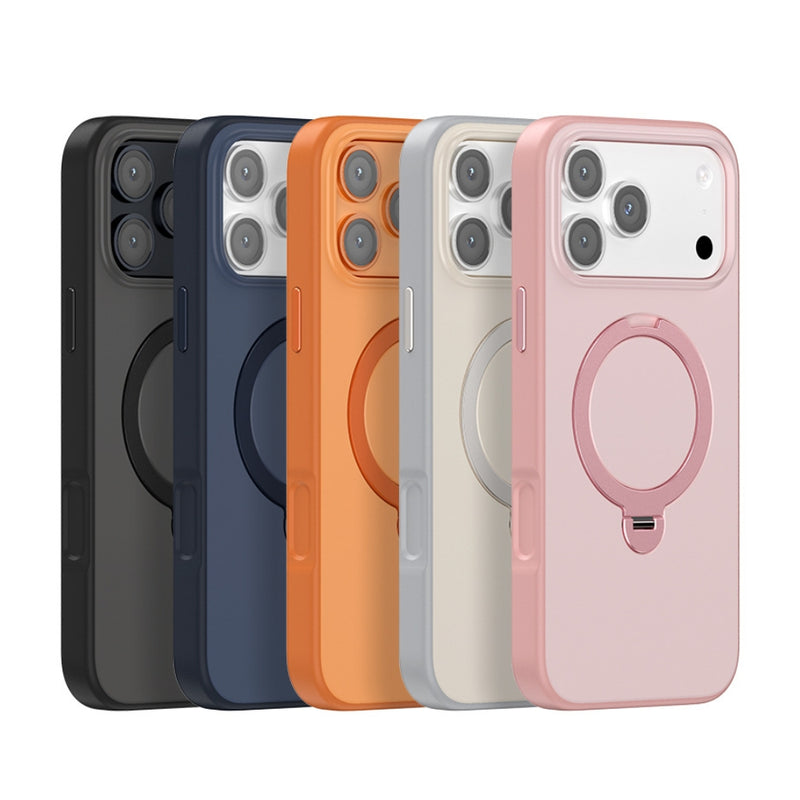 Load image into Gallery viewer, Apple iPhone 17 Pro - Contrast Color Rotation Holder Magsafe Phone Case
