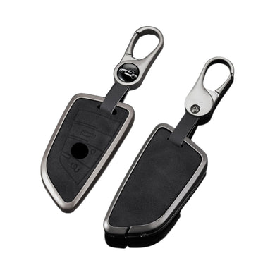 BMW Zinc Alloy + Leather Protection Car Key Fob Case Cover For X1, X6, X7, ix1, ix40, ix50