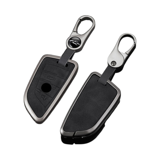 BMW Zinc Alloy + Leather Protection Car Key Fob Case Cover For X1, X6, X7, ix1, ix40, ix50