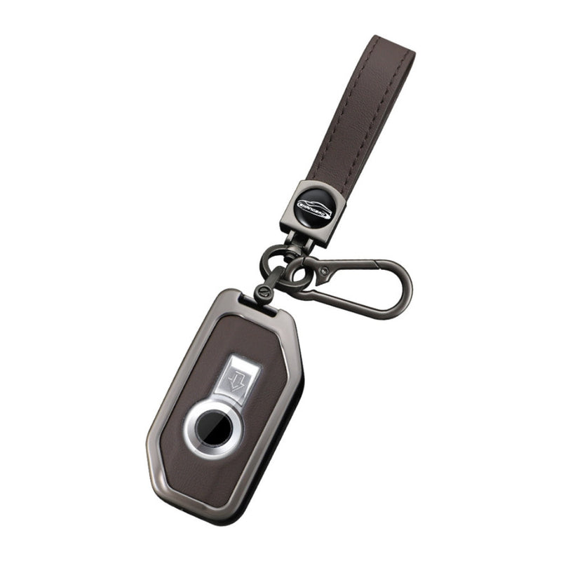 Load image into Gallery viewer, BMW Motorcycle Zinc Alloy + Leather Protection Car Key Fob Case Cover For R1200GS, R1250GS, R1200RT, K1600, K1600B
