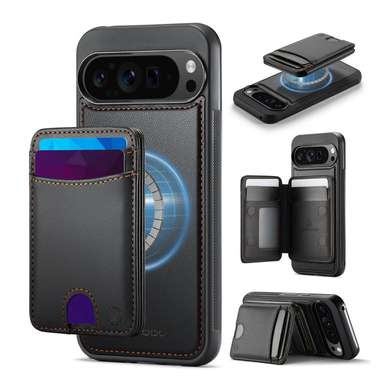 Chargez l'image dans la visionneuse de la galerie, Google Pixel 11 Pro XL - Flip Card Bag MagSafe Split RFID Leather Phone Case
