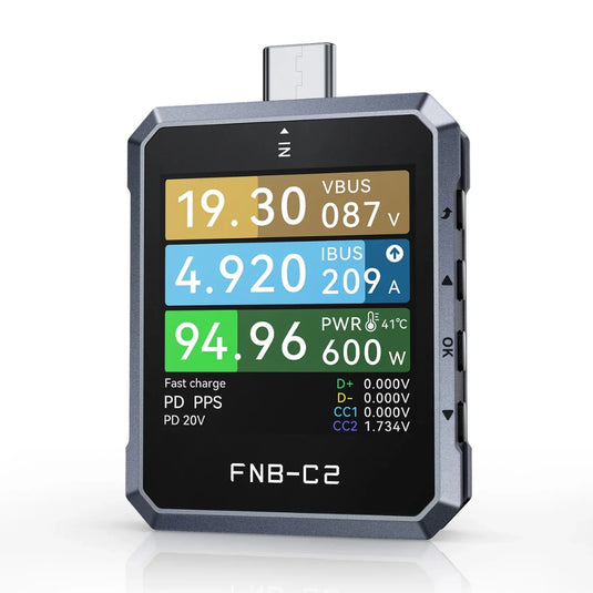 [FNB-C2] USB PD 3.1 Type-C Fast Charging Tester - Polar Tech Australia