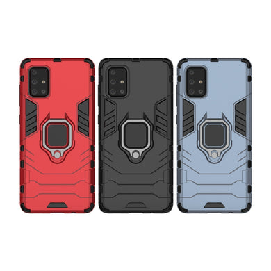 Samsung Galaxy A21s (SM-A217) - Heavy Duty Armor Case With Ring Holder Stand