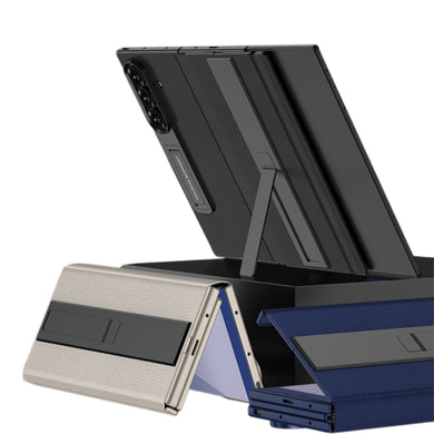 Samsung Galaxy Z TriFold - Business Flip Leather Cover with Integrated Screen Protector and Stand