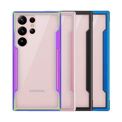 Samsung Galaxy S25 Plus 5G (SM-S936) - Clear PC Back + Soft TPU with Metal Frame Protective Case