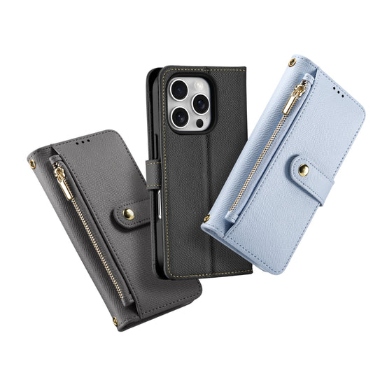 [Detachable][With Card Slot] Apple iPhone 17 - Detachable Magnetic Genuine Leather Wallet Case