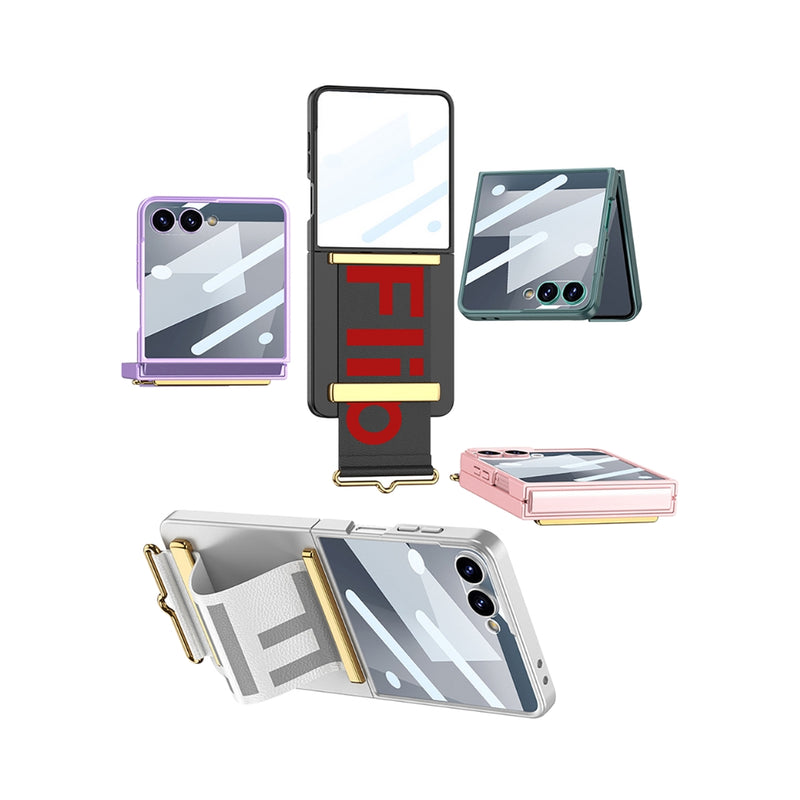 Cargue la imagen en el visor de la galería, Samsung Galaxy Z Flip7 5G - Integrated Ultra-thin Wristband Holder Phone Case
