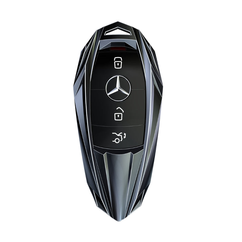 Chargez l&#39;image dans la visionneuse de la galerie, Mercedes Benz Mecha Style Zinc Alloy Car Key Fob Case Cover For Benz A, B, C, E, S, G-Class, GLA, GLB, GLC, GLE, GLS, CLA, CLS, EQC

