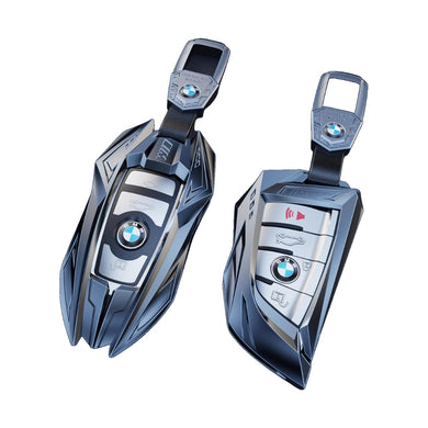BMW Mecha Style Zinc Alloy Car Key Fob Case Cover For 1, 3, 5, 7 Series,X1, X3, X5, X6, X7