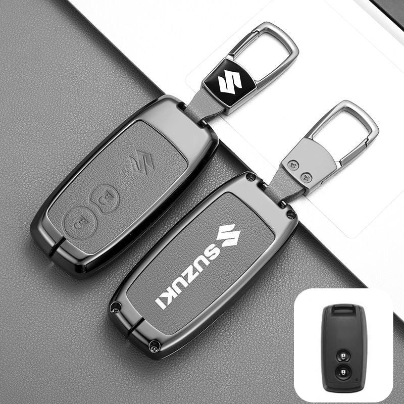 Cargue la imagen en el visor de la galería, Suzuki Zinc Alloy PU Leather Car Key Fob Case Cover For SX4, Vitara
