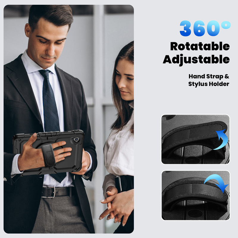 Load image into Gallery viewer, [Built-in 360° Rotating Hand Strap &amp; Stand] Lenovo Idea Tab 11” 2025 (TB336FU/TB336ZU) Shockproof With Screen Protector Pencil Holder Heavy Duty Series Case - i-Station Mobile Phone &amp; Electronic Device Repair and Accessories
