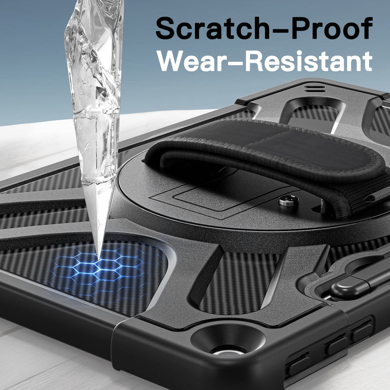 Cargue la imagen en el visor de la galería, Microsoft Surface Pro 12 (2025) - Heavy Duty 360 Degree Rotate Stand Hand Strap Case With Shoulder Strap
