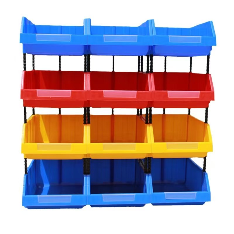 Cargue la imagen en el visor de la galería, [#C1][610*410*220mm] Stack-n-hang Heavy Duty DIY Warehouse Stackable Tools Parts Organizing Storage Box Shelf - Polar Tech Australia
