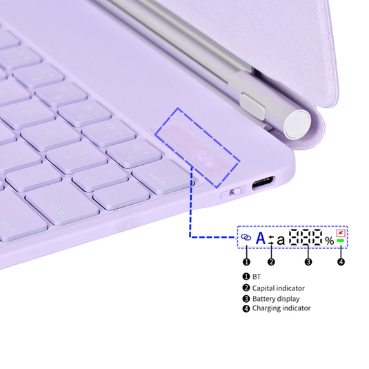 Magic Magnetic Floating Trackpad Wireless 7 Multi-Color Backlit Keyboard Case for Apple iPad 10.9” & 11“ 10/11th Gen (2022/2025)
