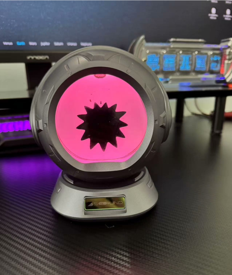 Cargue la imagen en el visor de la galería, Magnetic Fluid Speaker, Dancing Ferrofluid Music Rhythm Lamp, 360° Surround Sound Touch Wireless Bluetooth Speaker Living Room Desktop
