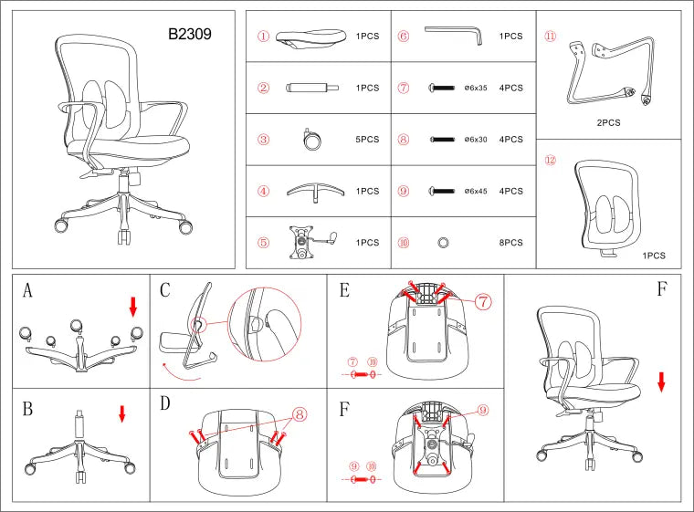 Cargue la imagen en el visor de la galería, [B2308] Deluxe Ergonomic Adjustable Breathable Mesh Comfortable Office Chair - Polar Tech Australia
