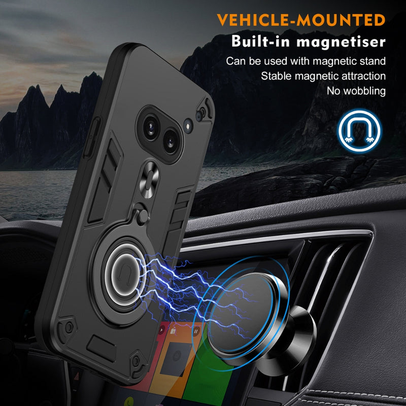 Load image into Gallery viewer, Nothing Phone (2a) Plus - Metal Ring 360 Degree Rotating Holder PC Hybrid TPU Phone Case - Polar Tech Australia
