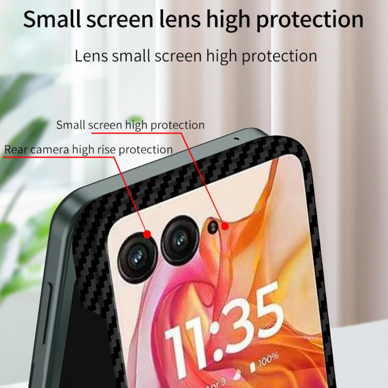 Load image into Gallery viewer, [360° Rotating Bracket] Motorola Razr 50/Ultra - Carbon Fiber Style MagSafe Magnetic Shockproof Protective Case - Polar Tech Australia
