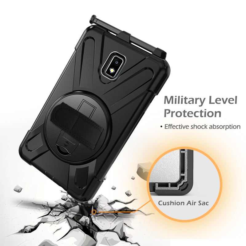 Cargue la imagen en el visor de la galería, Samsung Galaxy Tab Active 2 8&quot; 2017 (T390/T395) Heavy Duty 360 Degree Rotate Stand Hand Strap Case - Polar Tech Australia
