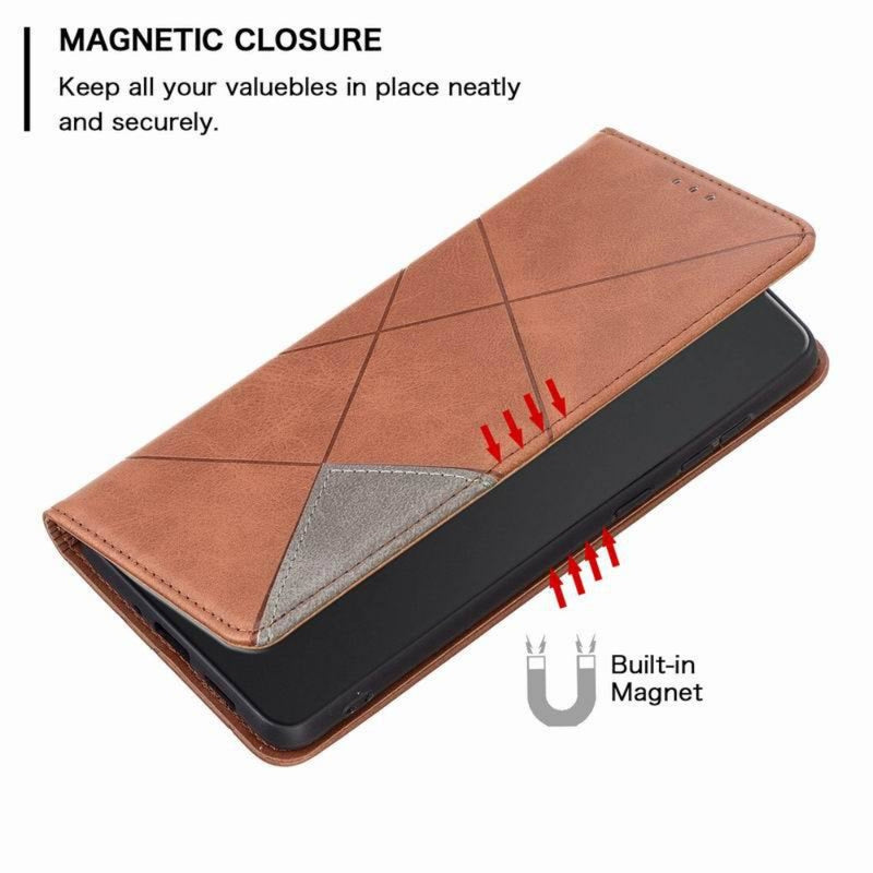 Load image into Gallery viewer, Nokia C21 - Rhombus Texture Magnetic Leather Phone Case

