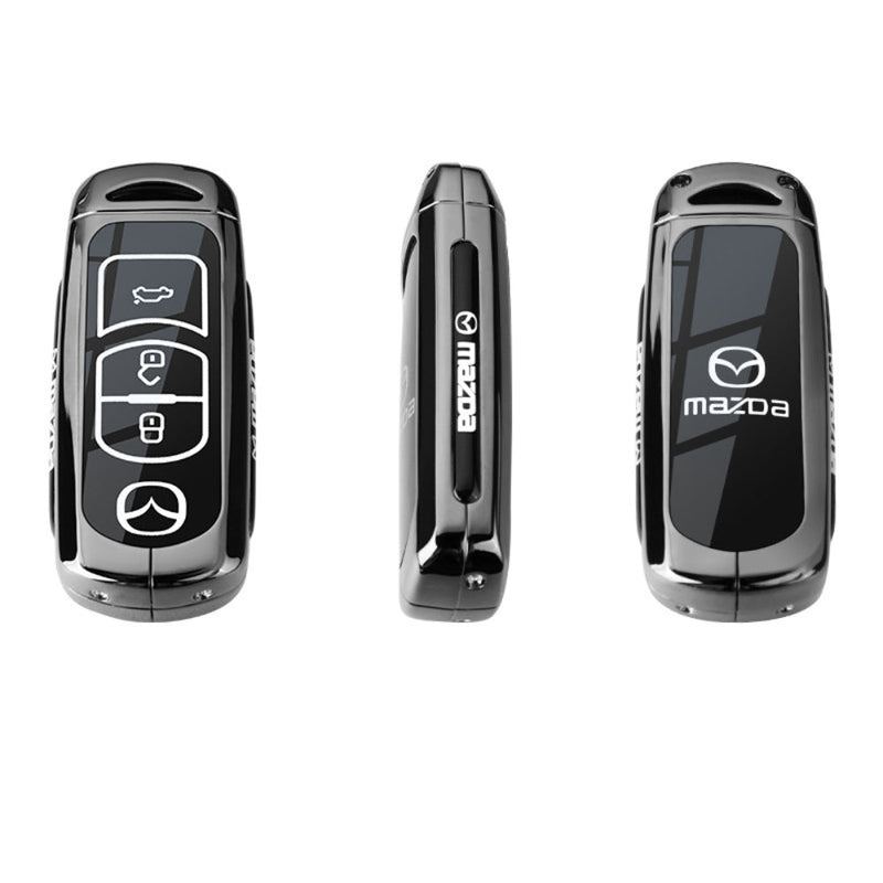 Chargez l&#39;image dans la visionneuse de la galerie, Mazda Zinc Alloy Car Key Fob Protective Case Cover For CX5, CX3, CX30, CX7, CX9, Mazda 2, 3, 6
