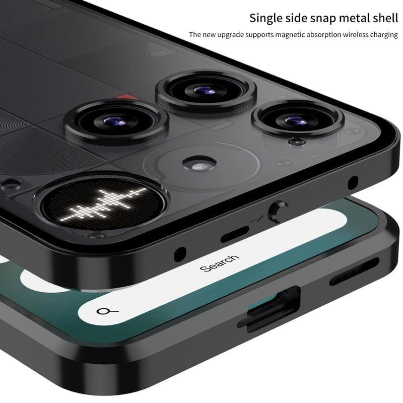 Chargez l&#39;image dans la visionneuse de la galerie, Nothing Phone (3) - Snap Buckle Metal Frame Frosted Phone Case

