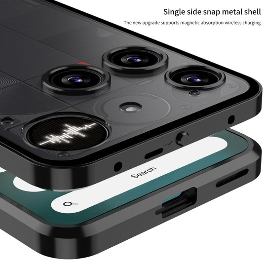 Nothing Phone (3) - Snap Buckle Metal Frame Frosted Phone Case