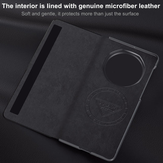 Honor Magic V6 - Smart View Window MagSafe Magnetic Holder Leather Phone Case