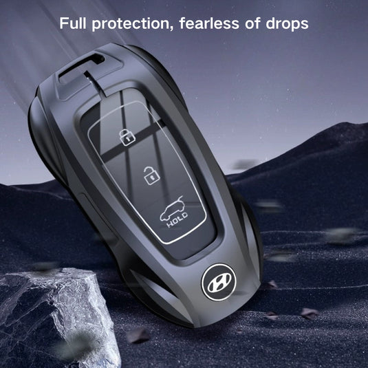 Hyundai Stylish Metal Car Key Fob Protective Case Cover For Tucson, Sport, Elantra, Santa Fe, ix35, ix25