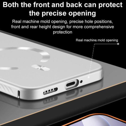 OPPO Find X9 Ultra - Ice Crystal Solid Color U-Shaped Magnetic Invisible Lens Holder Frosted Phone Case - Polar Tech Australia