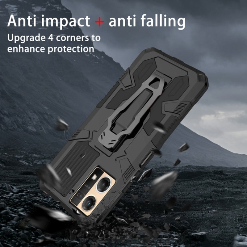Cargue la imagen en el visor de la galería, OPPO Reno7 4G (CPH2363) - Heavy Duty Dual Layer Armor Defender Silicone Kickstand Case - Polar Tech Australia
