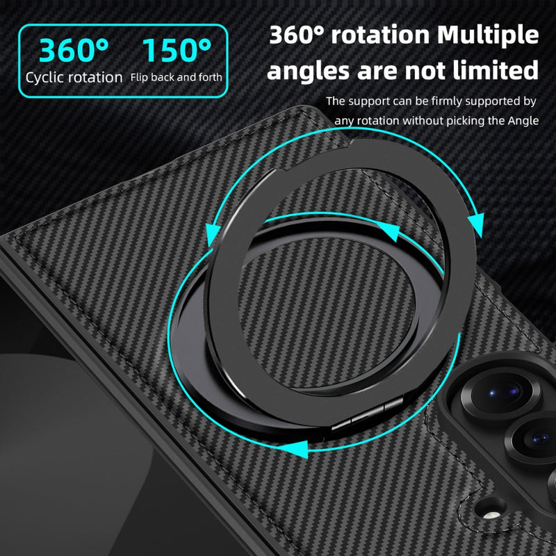 Load image into Gallery viewer, Samsung Galaxy Z Fold8 Ultra 5G - Aramid Fiber Magnetic Phone Case with 360° Rotating Stand
