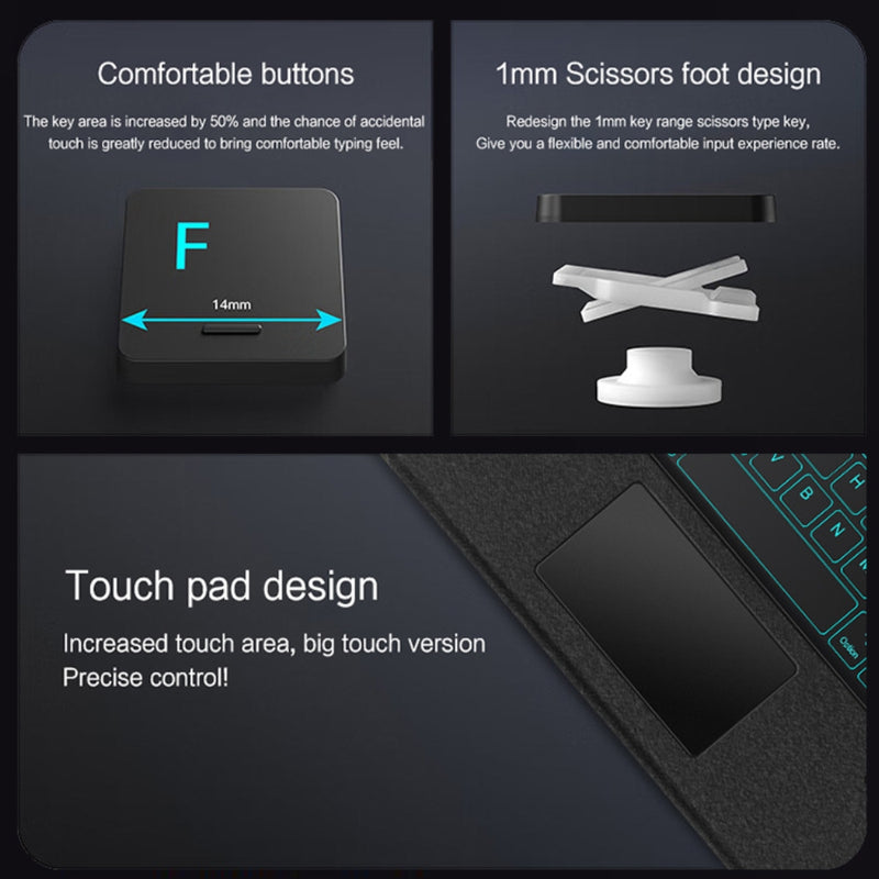 Load image into Gallery viewer, [With backlight] OPPO Pad Neo (OPD2302, OPD2303) - Detachable Smart Colorful Backlit Keyboard Case - Polar Tech Australia

